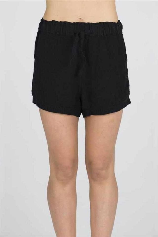 Black linen hotsell shorts ladies