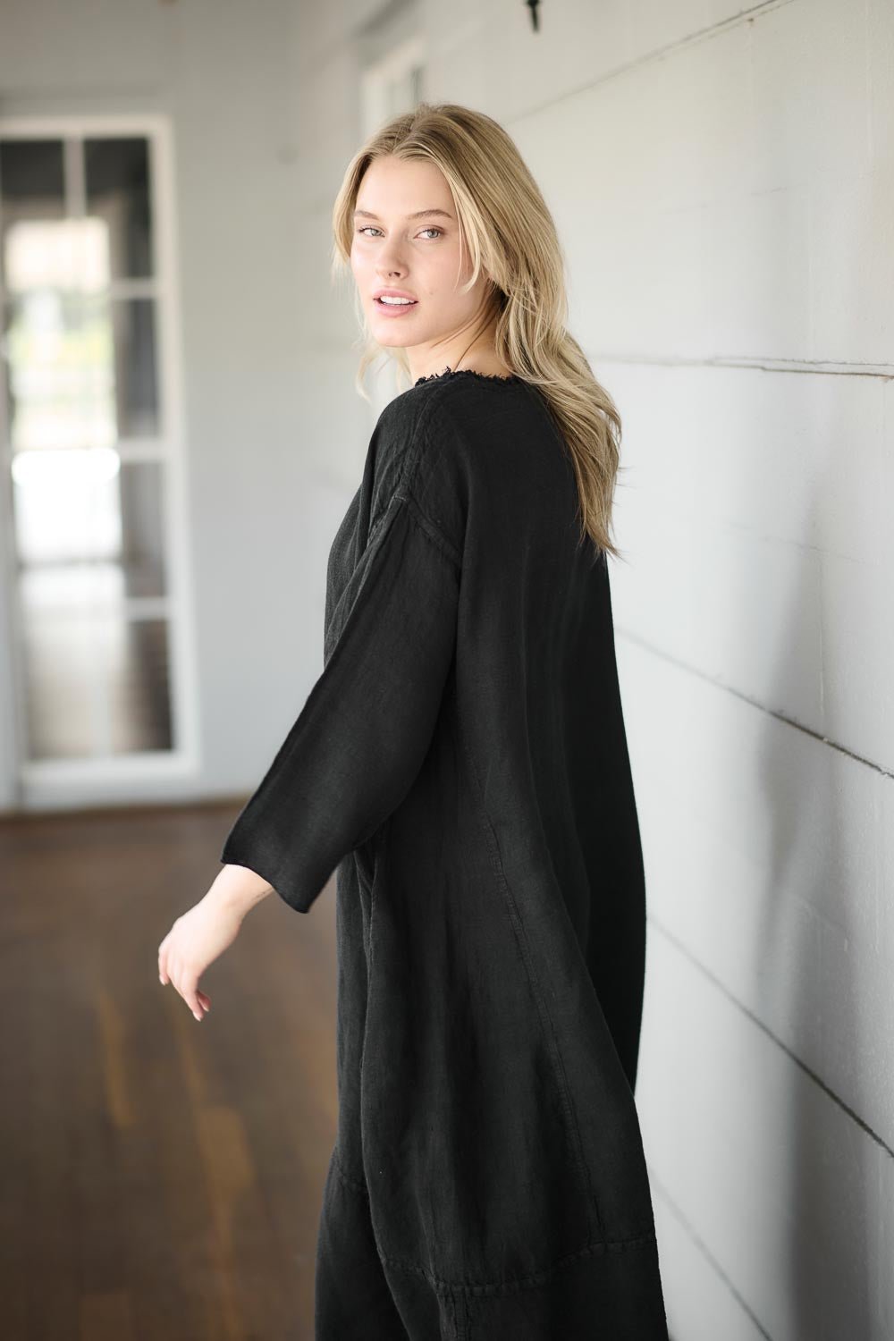 The Malle Linen Dress - Black - Eadie Lifestyle