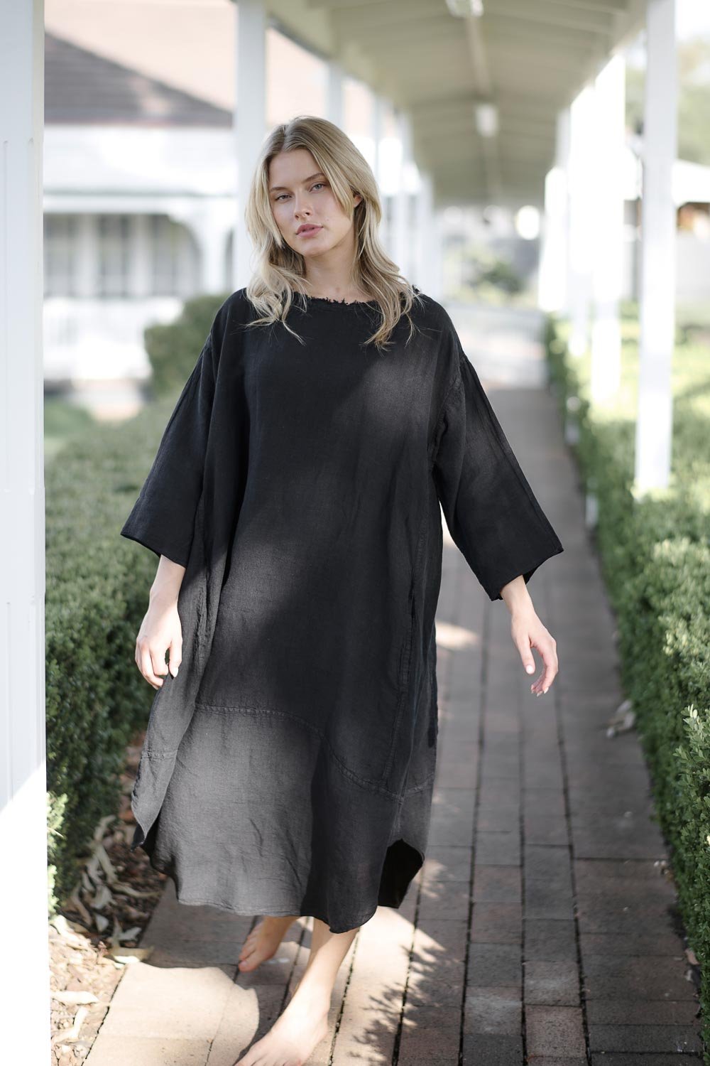 Black linen outlet sundress